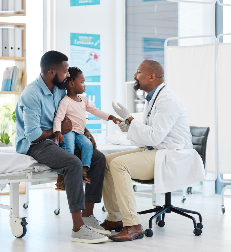 doctor checking on a kid patient